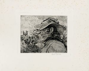 Hans Thoma - Lotto composto di 5 incisioni.