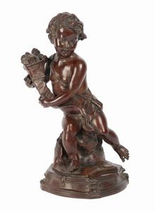 LUIGI AVOLIO - Putto con cornucopia.