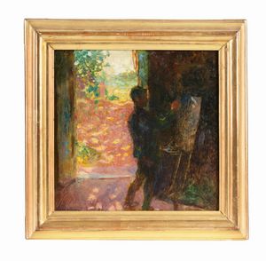 Plinio Nomellini - Vittorio Nomellini che dipinge.