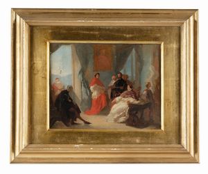 ANTONIO PUCCINELLI - Bozzetto per Leone X a Careggi. (Villa Sloane).