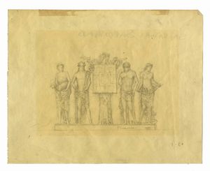 Salvatore Saponaro - Bozzetto per il fastigio centrale del Palazzo della Cassa di Risparmio di Belluno.