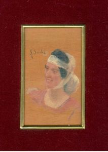 Raffaello Sorbi - Microritratto di paesana.