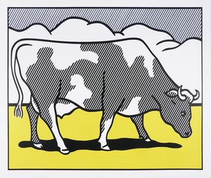 ROY LICHTESTEIN - Cow Going Abstract (Triptych).