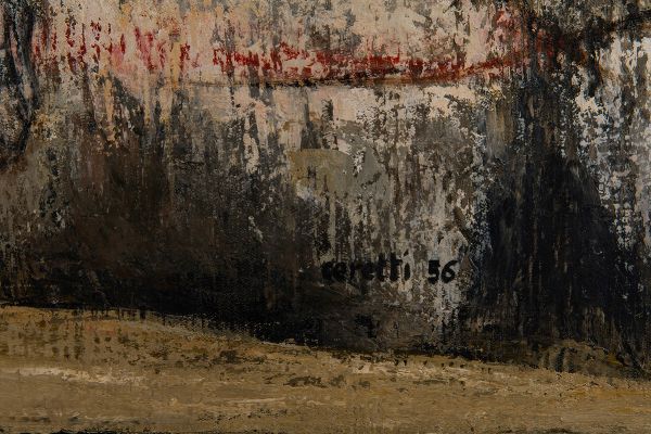 Ceretti Mino : Il muro, 1956  - Asta Arte Moderna, Contemporanea e Fumetti - Associazione Nazionale - Case d'Asta italiane