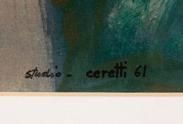 Ceretti Mino : Studio, 1961  - Asta Arte Moderna, Contemporanea e Fumetti - Associazione Nazionale - Case d'Asta italiane