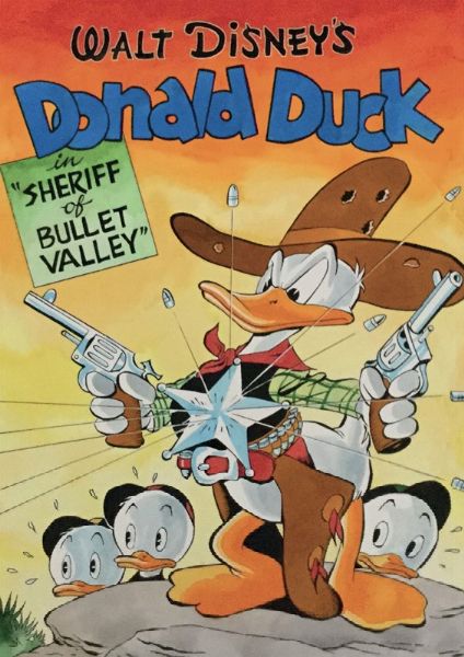 Camarda Larry : Donald Duck, the Sceriff of Bullet Valley.  - Asta Arte Moderna, Contemporanea e Fumetti - Associazione Nazionale - Case d'Asta italiane