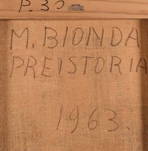 Bionda Mario : Preistoria, 1963  - Asta Arte Moderna, Contemporanea e Fumetti - Associazione Nazionale - Case d'Asta italiane