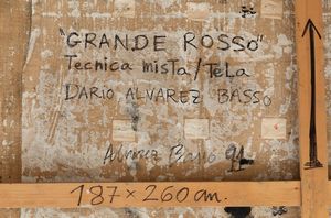 Alvarez Basso Daro : Grande rosso, 1991  - Asta Arte Moderna, Contemporanea e Fumetti - Associazione Nazionale - Case d'Asta italiane