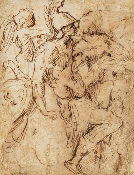 Attribuito a Jacopo Zanguidi, detto il Bertoja (Parma 1544 - 1574) : Venere, Marte e Amore  - Asta Dipinti Antichi e Arte del XIX Secolo - Associazione Nazionale - Case d'Asta italiane