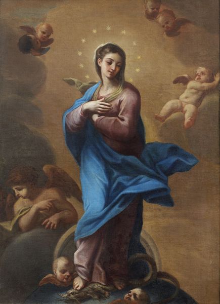 CALANDRUCCI GIACINTO (1646 - 1707) : Madonna e angeli.  - Asta ASTA 277 - ARTE ANTICA E DEL XIX SECOLO - Associazione Nazionale - Case d'Asta italiane