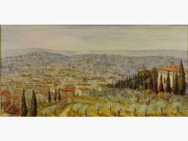 Veduta di Firenze  - Asta Arte Moderna e Contemporanea - Arredi di Design - Associazione Nazionale - Case d'Asta italiane