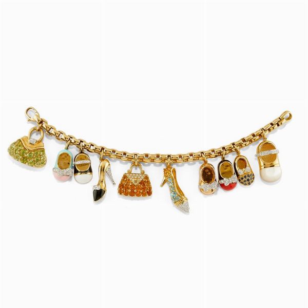 FOPE : Bracciale charms in oro giallo 18K  - Asta Jewelry Week / Gioielli, Orologi, Argenti e Monete - Associazione Nazionale - Case d'Asta italiane