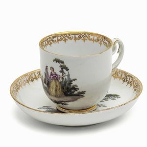 Tazza con piattino Meissen, 1745 circa  - Asta Maioliche e Porcellane - Associazione Nazionale - Case d'Asta italiane