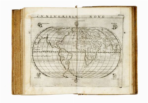 CLAUDIUS PTOLEMAEUS : La Geografia [...] con alcuni comenti e aggiunte fattevi da Sebastiano munstero Alamanno [...] ridotta in volgare italiano da M. Pietro Andrea Mattiolo...  - Asta Grafica & Libri - Associazione Nazionale - Case d'Asta italiane