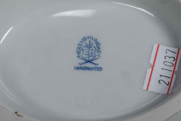 Servizio da tavola Indian Basket Green Ungheria, Manifattura Herend, seconda met del XX secolo  - Asta ASTA 0512 - L'ART DE LA TABLE - Associazione Nazionale - Case d'Asta italiane