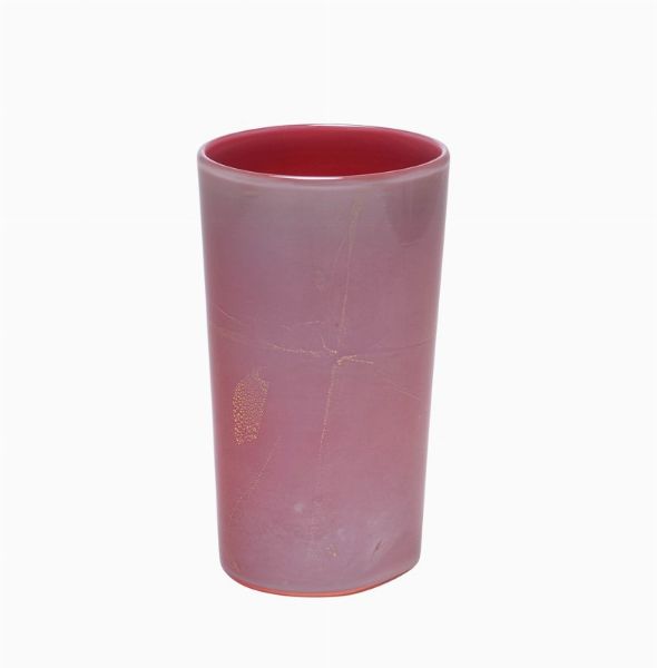 Vaso in vetro pesco oro  - Asta Murano, XX secolo. 150 vetri da collezionare - Associazione Nazionale - Case d'Asta italiane