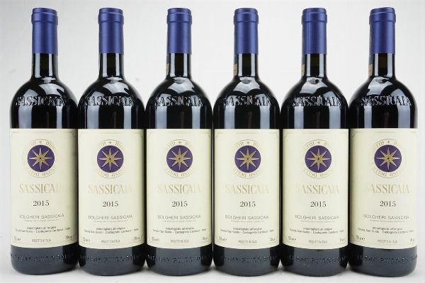 Sassicaia Tenuta San Guido 2015  - Asta Il Fascino e l'Eleganza - Un percorso tra i migliori Vini italiani e francesi - Associazione Nazionale - Case d'Asta italiane