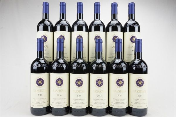 Sassicaia Tenuta San Guido 2015  - Asta Il Fascino e l'Eleganza - Un percorso tra i migliori Vini italiani e francesi - Associazione Nazionale - Case d'Asta italiane