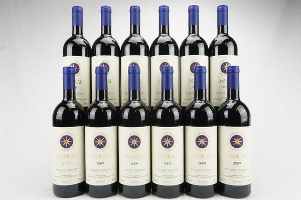 Sassicaia Tenuta San Guido 2009  - Asta Il Fascino e l'Eleganza - Un percorso tra i migliori Vini italiani e francesi - Associazione Nazionale - Case d'Asta italiane