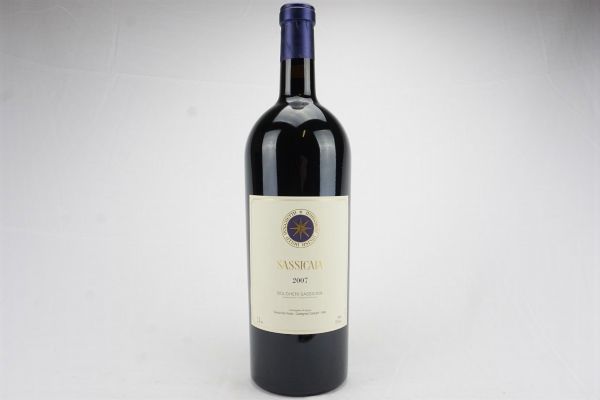 Sassicaia Tenuta San Guido 2007  - Asta Il Fascino e l'Eleganza - Un percorso tra i migliori Vini italiani e francesi - Associazione Nazionale - Case d'Asta italiane