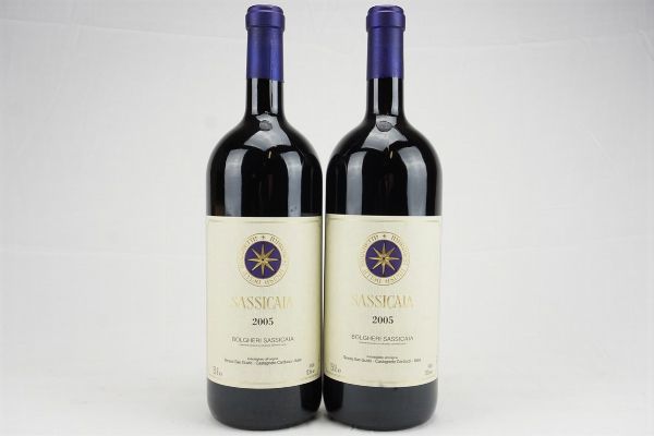 Sassicaia Tenuta San Guido 2005  - Asta Il Fascino e l'Eleganza - Un percorso tra i migliori Vini italiani e francesi - Associazione Nazionale - Case d'Asta italiane