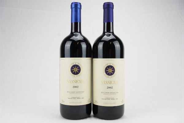 Sassicaia Tenuta San Guido 2002  - Asta Il Fascino e l'Eleganza - Un percorso tra i migliori Vini italiani e francesi - Associazione Nazionale - Case d'Asta italiane