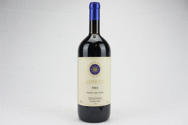 Sassicaia Tenuta San Guido 1984  - Asta Il Fascino e l'Eleganza - Un percorso tra i migliori Vini italiani e francesi - Associazione Nazionale - Case d'Asta italiane