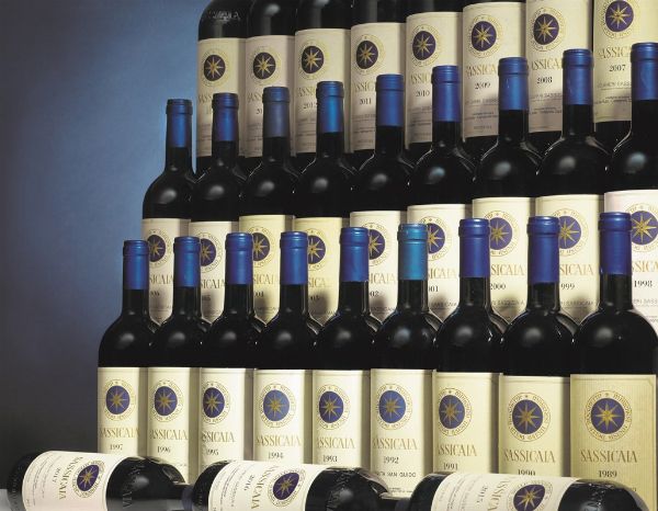 Sassicaia Tenuta San Guido  - Asta Il Fascino e l'Eleganza - Un percorso tra i migliori Vini italiani e francesi - Associazione Nazionale - Case d'Asta italiane