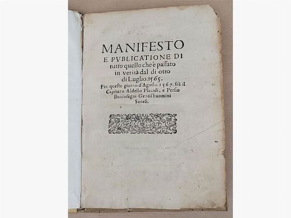 Manifesto e publicatione  - Asta Asta 206 - Libri Antichi - Associazione Nazionale - Case d'Asta italiane