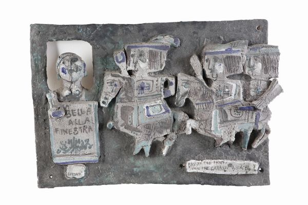 LUZZATI EMANUELE (1921 - 2007) : La bella alla finestra  - Asta ASTA 324 - FICTILIADORABILIS - CERAMICHE (tradizionale) - Associazione Nazionale - Case d'Asta italiane