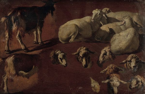 Londonio Francesco : Studio di pecore  - Asta Dipinti Antichi - Associazione Nazionale - Case d'Asta italiane