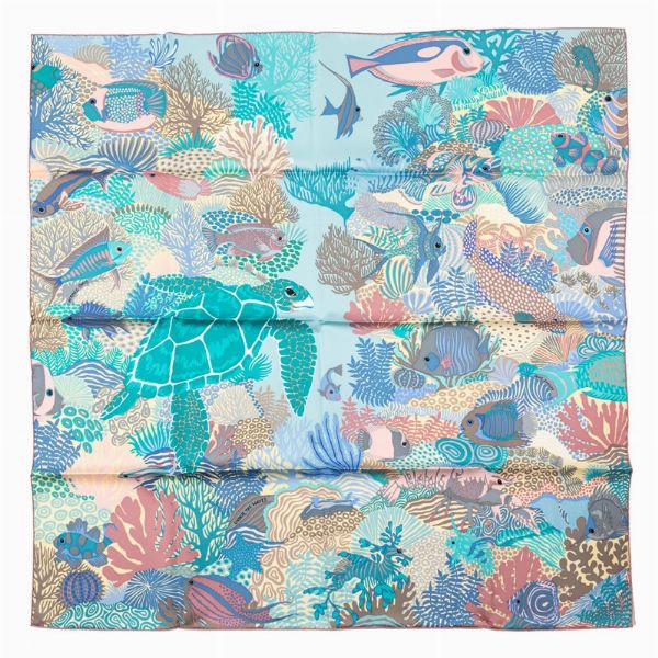 Herms : Foulard Under the waves  - Asta Luxury Fashion - Associazione Nazionale - Case d'Asta italiane