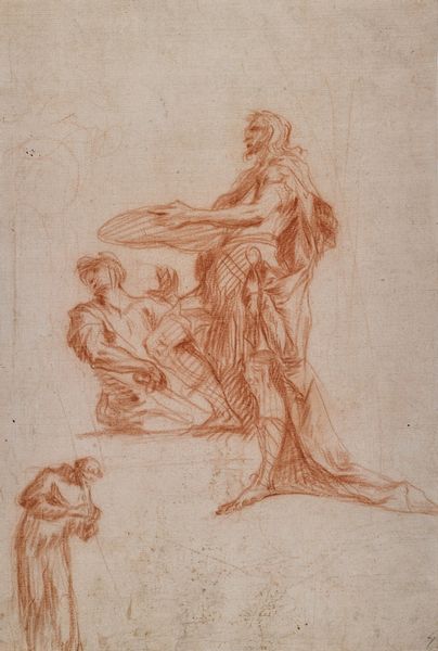 BEAUMONT CLAUDIO FRANCESCO (1694 - 1766) : Attribuito a. Studio di figure.  - Asta ASTA 327 - DISEGNI DA UNA COLLEZIONE TORINESE E ALTRE COMMITTENZE - Associazione Nazionale - Case d'Asta italiane