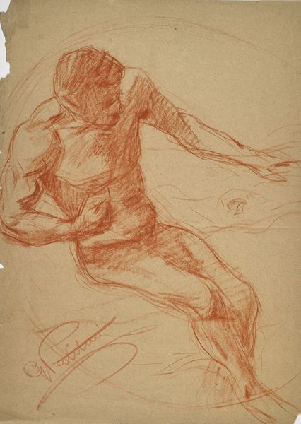 ARTISTA DEL XX SECOLO : Studio di nudo maschile.  - Asta ASTA 327 - DISEGNI DA UNA COLLEZIONE TORINESE E ALTRE COMMITTENZE - Associazione Nazionale - Case d'Asta italiane