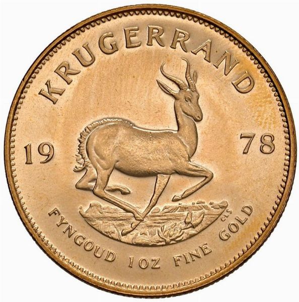 SUDAFRICA. KRUGERRAND 1978  - Asta Asta a Tempo | Aurea. Monete e medaglie d'oro italiane ed estere - Associazione Nazionale - Case d'Asta italiane