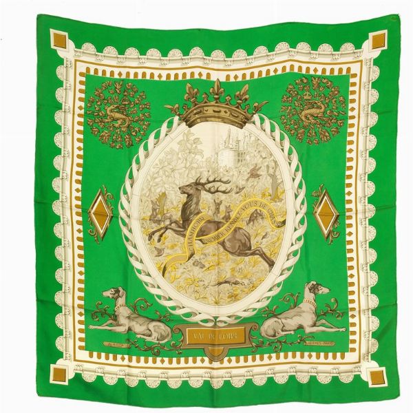 HERMES : HERMES CARRE "VAL DE LOIRE"  - Asta VINTAGE: BORSE E ACCESSORI DI HERMES, LOUIS VUITTON E ALTRE GRANDI MAISON - Associazione Nazionale - Case d'Asta italiane