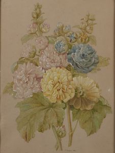 ARTISTA FRANCESE DEL XIX SECOLO : Coppia di nature morte di fiori.  - Asta ASTA 331 - ARTE ANTICA E DEL XIX SECOLO (banditore virtuale) - Associazione Nazionale - Case d'Asta italiane