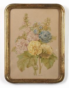 ARTISTA FRANCESE DEL XIX SECOLO : Coppia di nature morte di fiori.  - Asta ASTA 331 - ARTE ANTICA E DEL XIX SECOLO (banditore virtuale) - Associazione Nazionale - Case d'Asta italiane