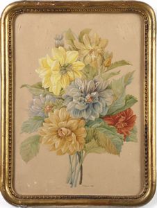 ARTISTA FRANCESE DEL XIX SECOLO : Coppia di nature morte di fiori.  - Asta ASTA 331 - ARTE ANTICA E DEL XIX SECOLO (banditore virtuale) - Associazione Nazionale - Case d'Asta italiane