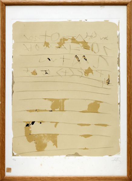 TAPIES ANTONI (1923 - 2012) : Criptografia.  - Asta ASTA 333 - ARTE MODERNA E CONTEMPORANEA (online) - Associazione Nazionale - Case d'Asta italiane