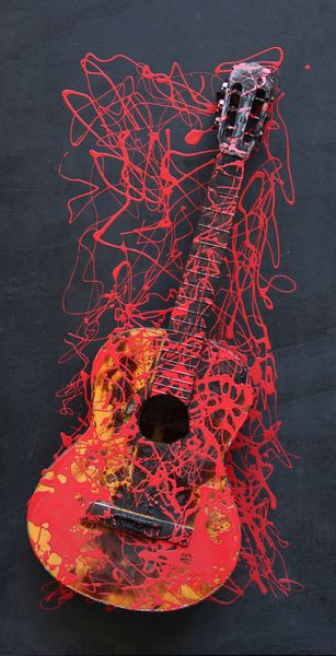 Bernard AUBERTIN (Fontenay-aux-Roses 1934-01-01-Reutlingen, 2015 ) : Guitare Brule  - Asta Asta 28 - ARTE MODERNA E CONTEMPORANEA - Associazione Nazionale - Case d'Asta italiane