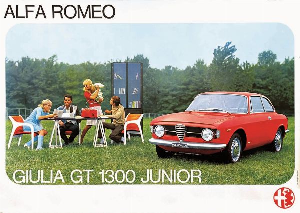 Anonimo : ALFA ROMEO GIULIA GT 1300 JUNIOR  - Asta Manifesti | Cambi Time - Associazione Nazionale - Case d'Asta italiane