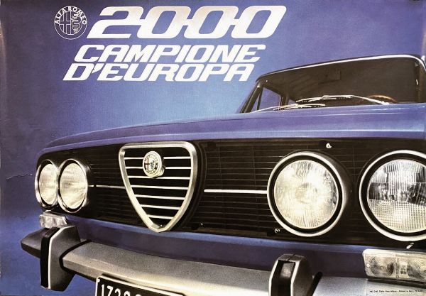 Anonimo : ALFA ROMEO 2000  - Asta Manifesti | Cambi Time - Associazione Nazionale - Case d'Asta italiane