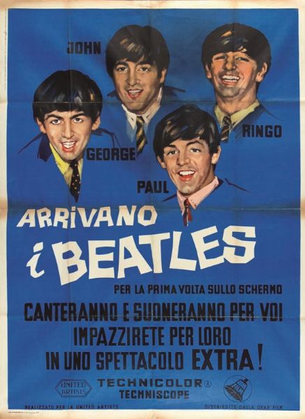 Anonimo : ARRIVANO I BEATLES  - Asta Manifesti | Cambi Time - Associazione Nazionale - Case d'Asta italiane