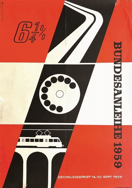 WELTSPARTAG WER SPART DENKT VORAUS! / BUNDESANLEIHE 1959  - Asta Manifesti | Cambi Time - Associazione Nazionale - Case d'Asta italiane