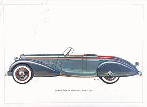 F.L.Rapi : FIAT 520S TORPEDO / HISPANO SUIZA 6A / ALFA ROMEO 1750 GS ZAGATO / DUESENBERG SJ ROADSTER / CHRYSLER AIRFLOW SEDAN / PACKARD TURIN SIX / DELAHAYE 145 FRANAY  - Asta Manifesti | Cambi Time - Associazione Nazionale - Case d'Asta italiane