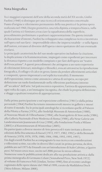 PAOLINI GIULIO (n. 1940) : Dall'atlante al vuoto.  - Asta 225 MODERN & CONTEMPORARY - Associazione Nazionale - Case d'Asta italiane