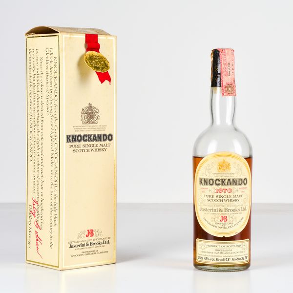 Knockando, Justerini & Brooks, Pure Single Malt Scotch Whisky  - Asta Heritage. Vini e Distillati da Collezione - Associazione Nazionale - Case d'Asta italiane