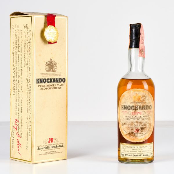 Knockando, Justerini & Brooks, Pure Single Malt Scotch Whisky  - Asta Heritage. Vini e Distillati da Collezione - Associazione Nazionale - Case d'Asta italiane