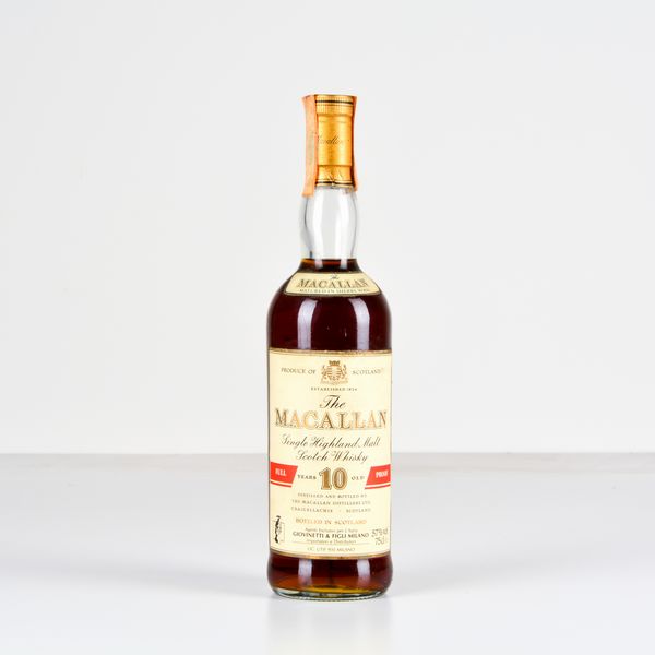 Macallan, Single Highland Malt Scotch Whisky 10 years old full proof Sherry wood  - Asta Heritage. Vini e Distillati da Collezione - Associazione Nazionale - Case d'Asta italiane